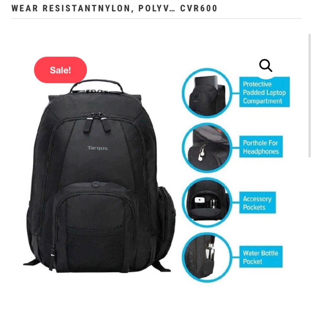 Targus 16" Groove Laptop Backpack - Excellent Condition